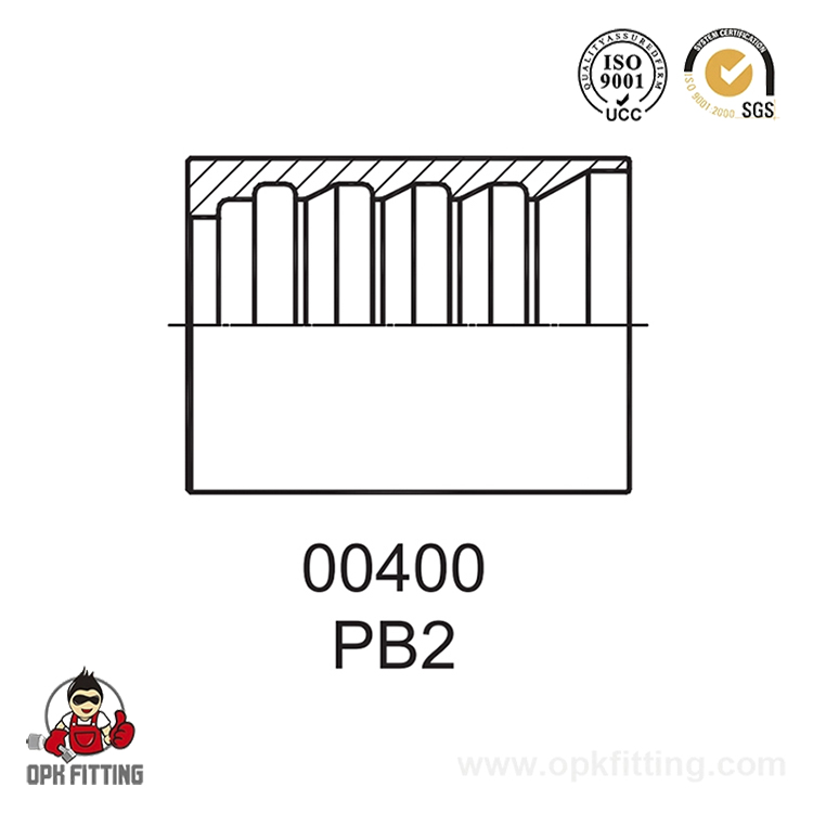 00400D Наконечник для шланга 4SP, 4SH/12-16